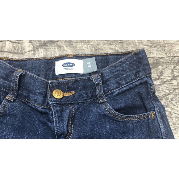 Old Navy Button Front Denim Skirt Size 4T Blue Mini Skirt Toddler Tights C35 - Picture 3 of 4